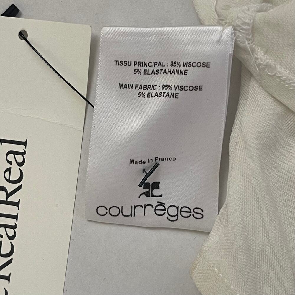 Courrèges Asymmetric Crepe Maxi Dress - White - Goddess - Luxury - Size XS - Picture 9 of 11